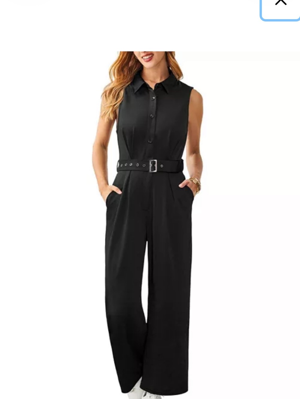 Cupshe
Women's Elegant Belted V-Neck Jumpsuit